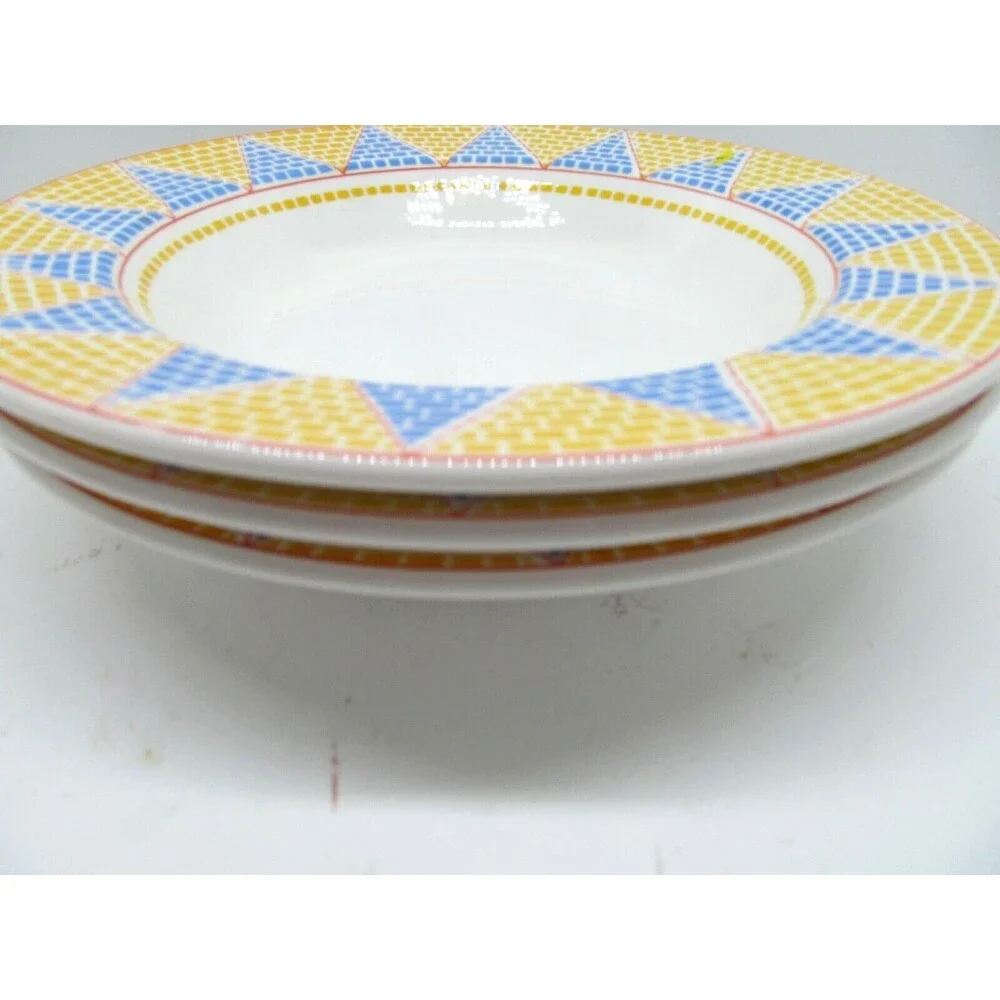 Pier 1 Ceramica quadrifoglio Italy rimmed soup bowls Bundle of 3